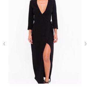 American Apparel Black Wrap Dress Size Small